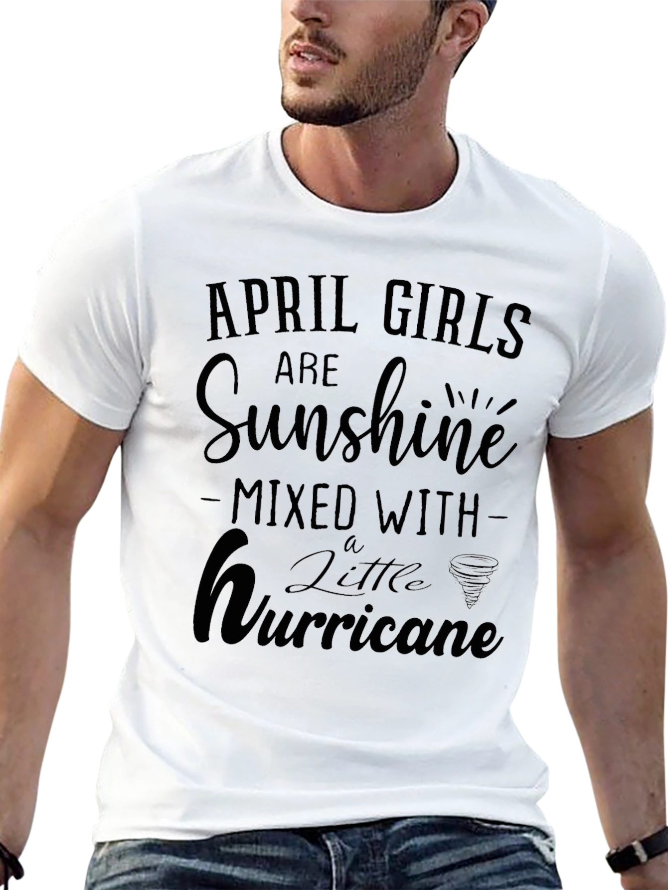 April Girls Sunshine Hurricane Black T-Shirt
