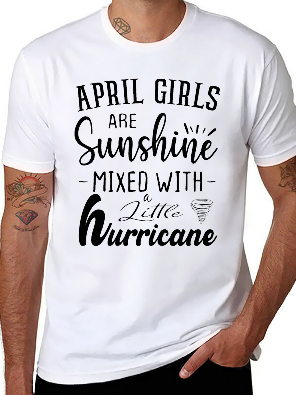 April Girls Sunshine Hurricane Black T-Shirt