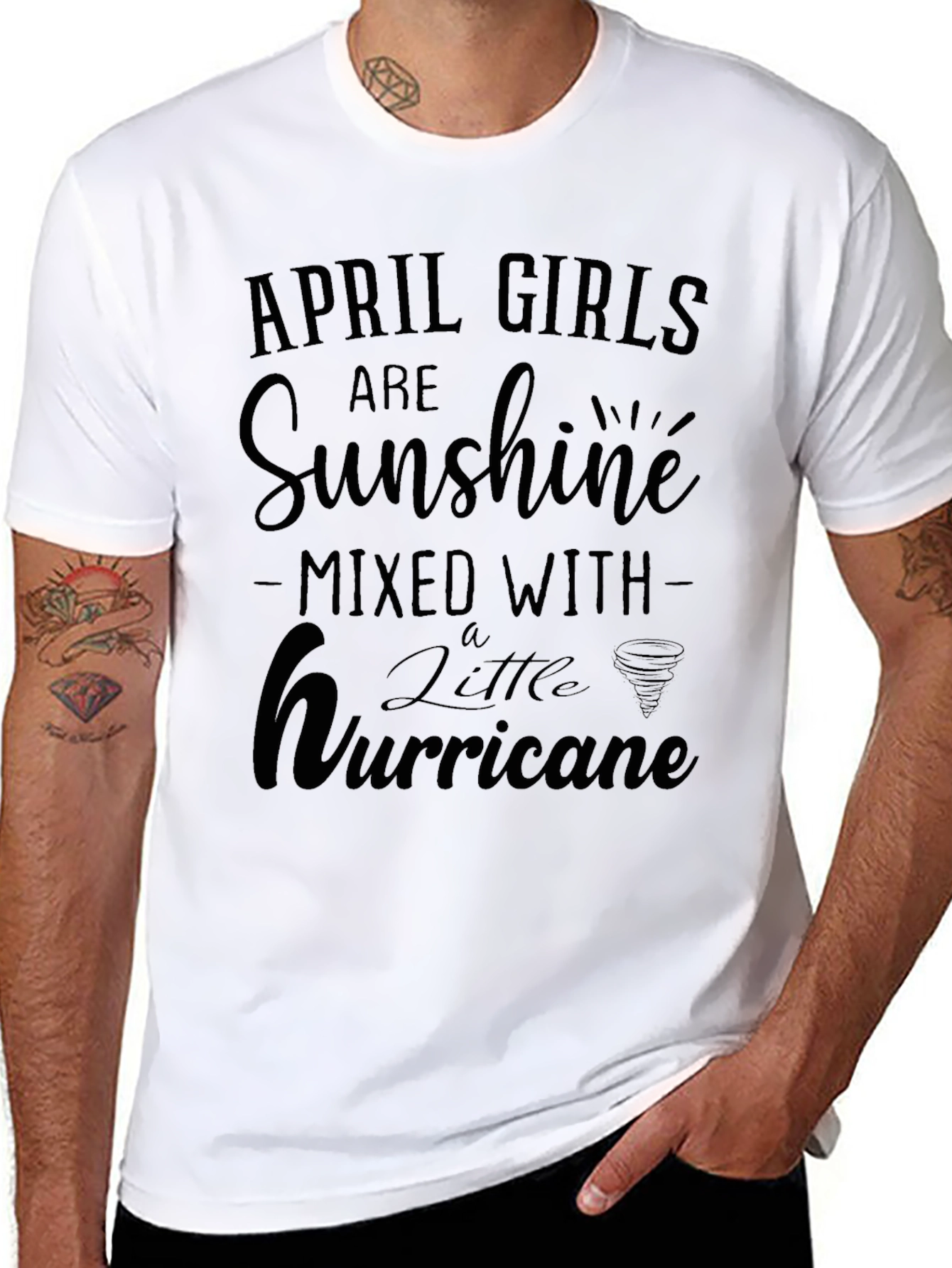April Girls Sunshine Hurricane Black T-Shirt