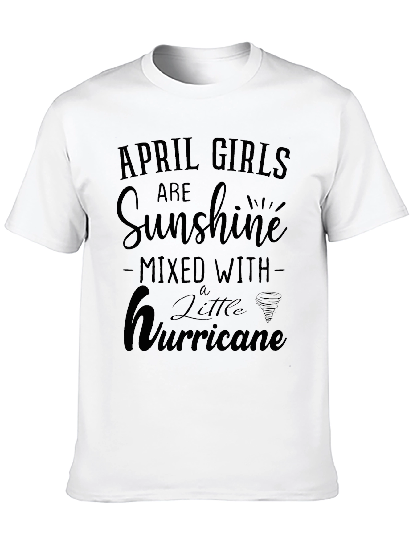 April Girls Sunshine Hurricane Black T-Shirt