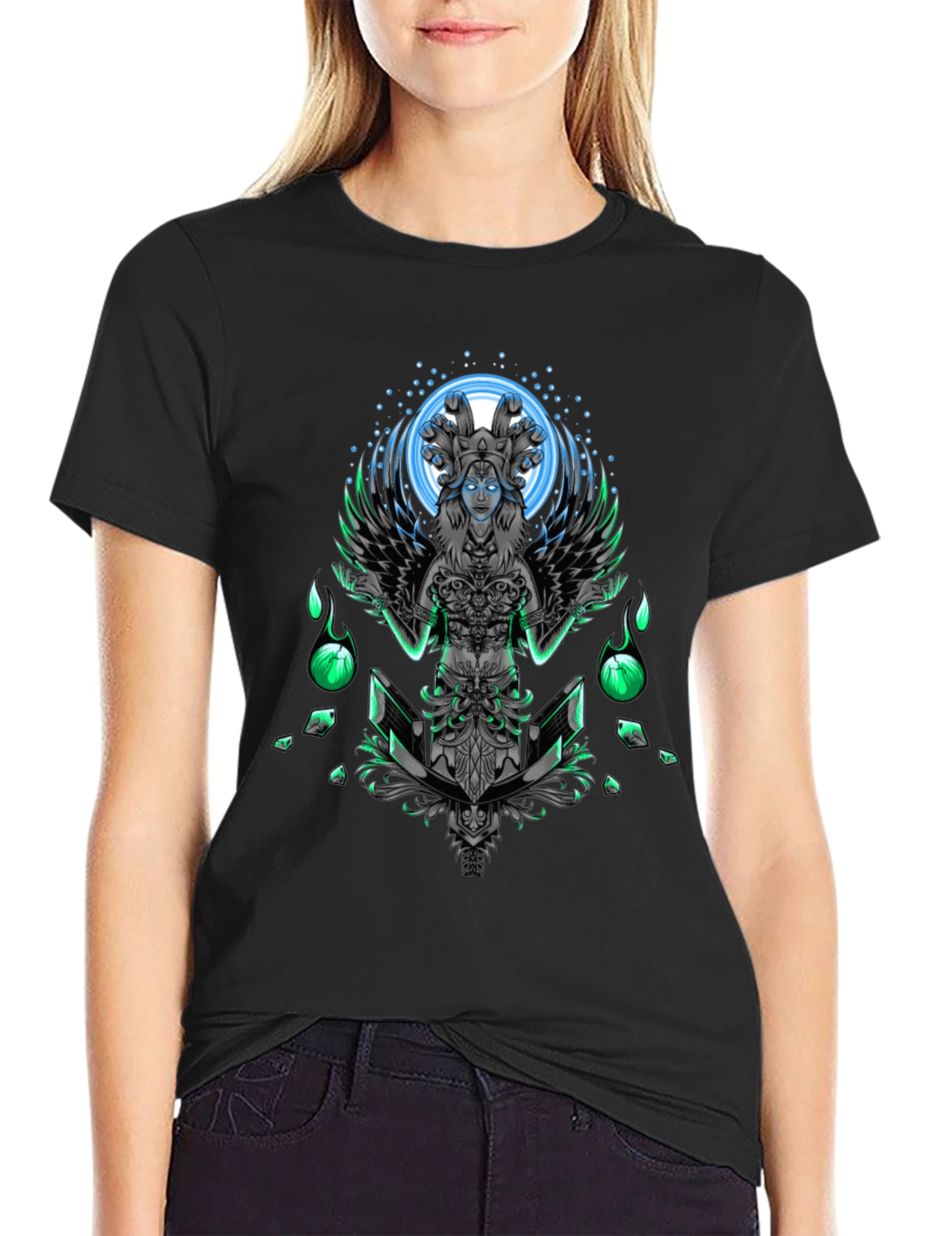 Mystic Serpent Queen Graphic T-Shirt