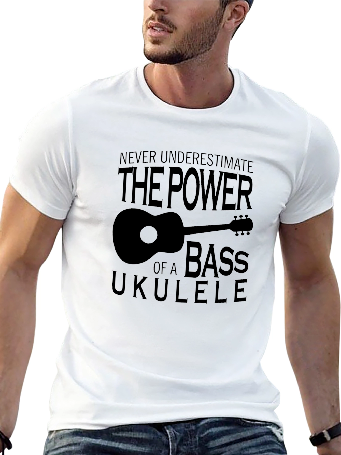 Bass Ukulele Power T-Shirt - Music Lover Tee