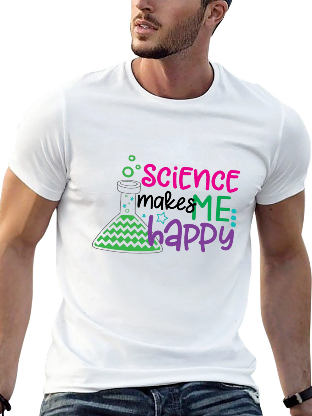 Science Makes Me Happy T-Shirt