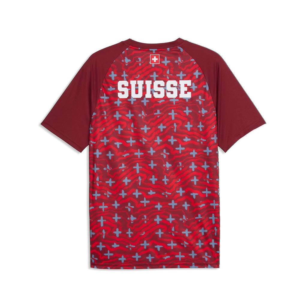 Men's Swiss National Team Warm Up Soccer Jersey