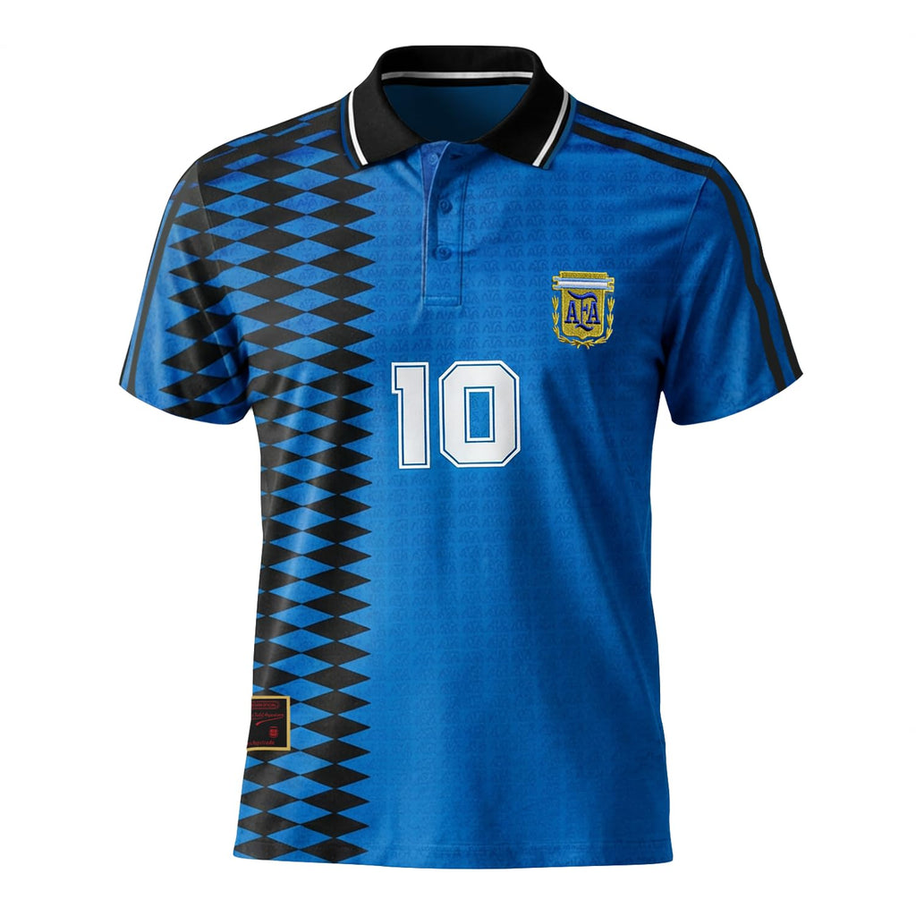 Argentina 1994 Away Retro Blue Soccer Jersey, Sustainable Cloth