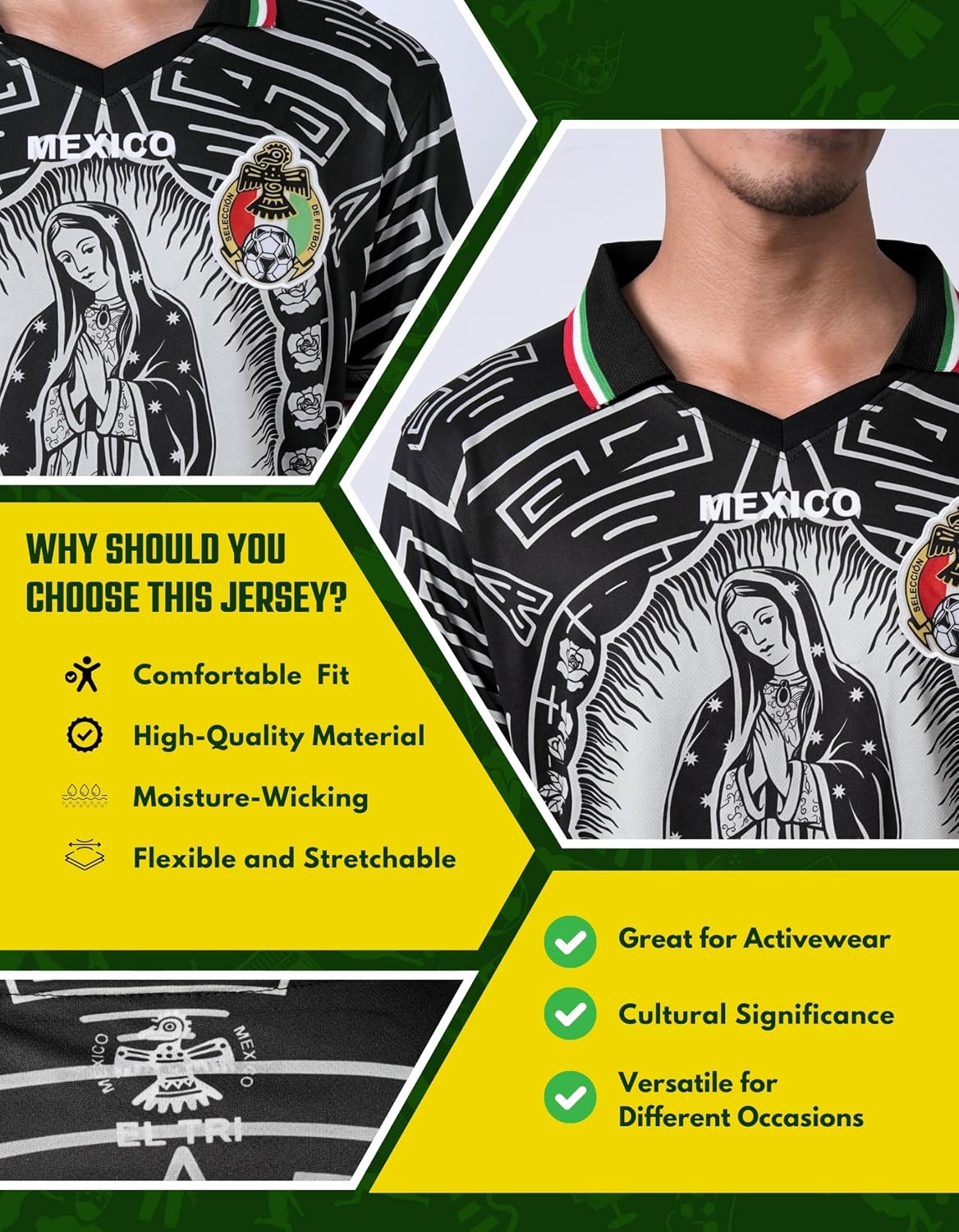 Mexico Guadalupe Third Soccer Jersey for Men