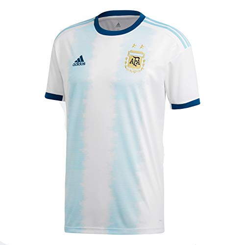 Kids Argentina Home Soccer Jersey - White/Lite Aqua, Lightweight Cloth