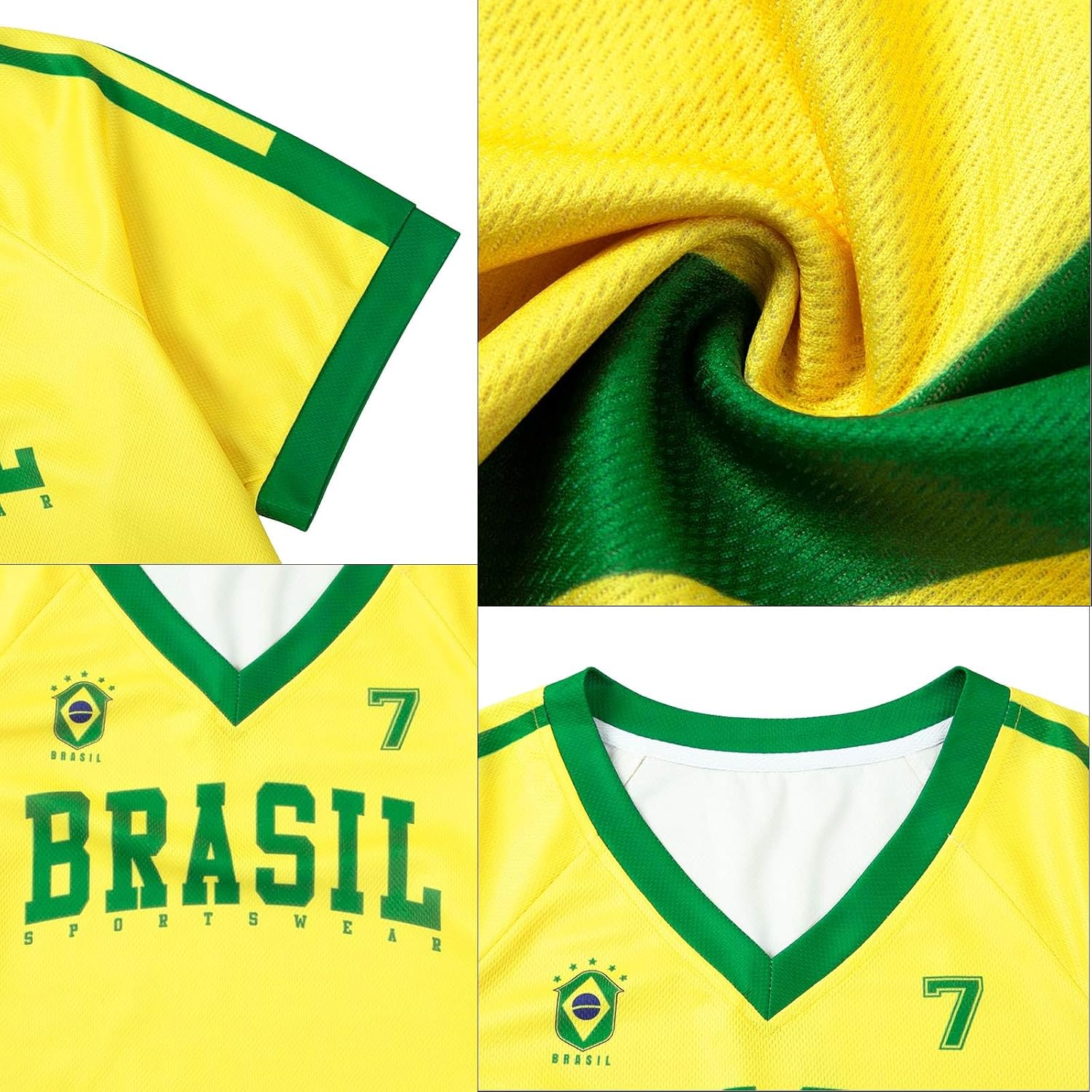 Women's Y2K V-Neck Soccer Jersey Top - Brazil Mexico USA Fan Tee