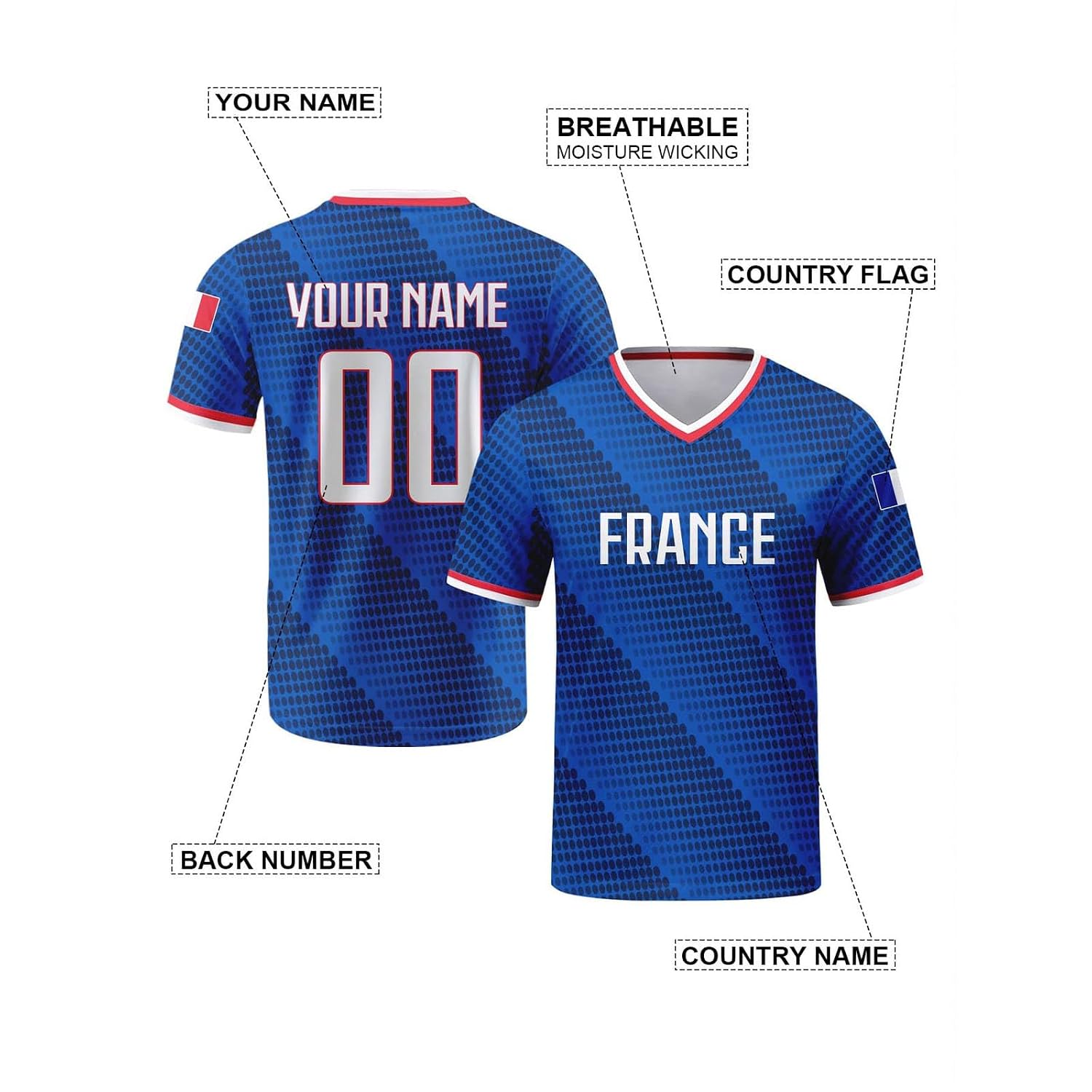 Custom Soccer Jersey for Men, Women & Kids – Personalized Name & Number