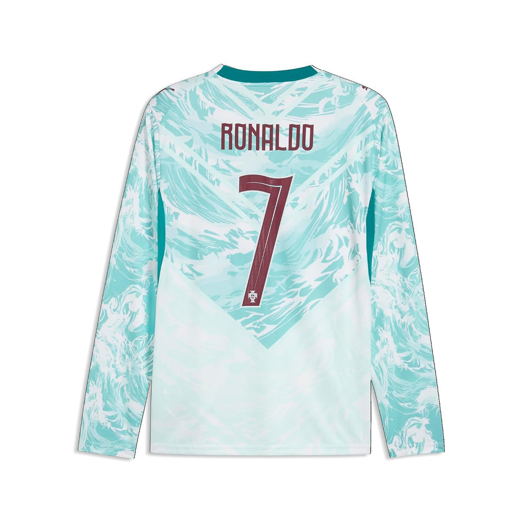Men's Portugal Away Long Sleeve Soccer Jersey