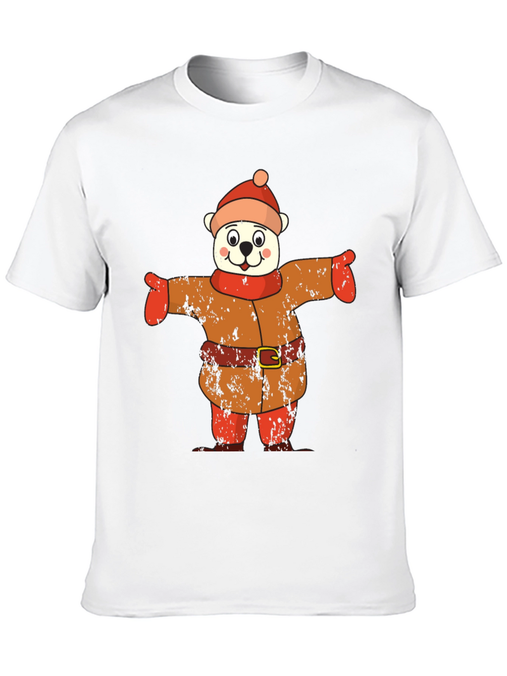 Bear in Winter Outfit Graphic Tee