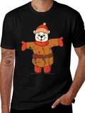 Bear in Winter Outfit Graphic Tee