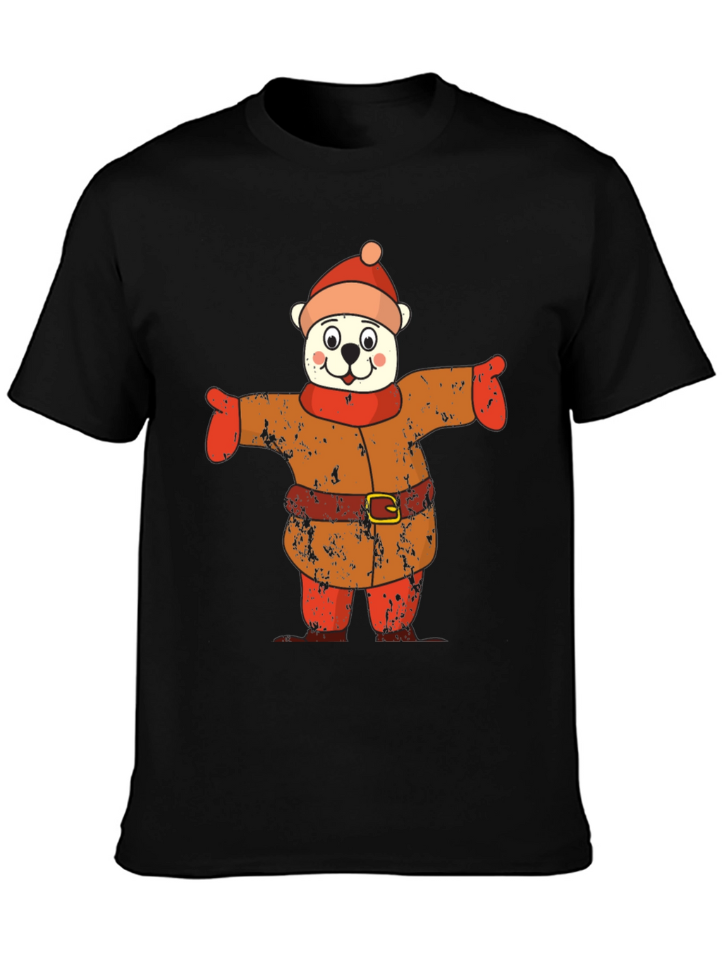 Bear in Winter Outfit Graphic Tee