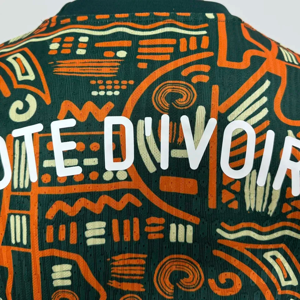 2025 Ivory Coast Special Edition Player Version Soccer Jersey Detail 1