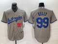Men's Los Angeles Dodgers Joe Kelly #99 Gray Replica Game Jerseys