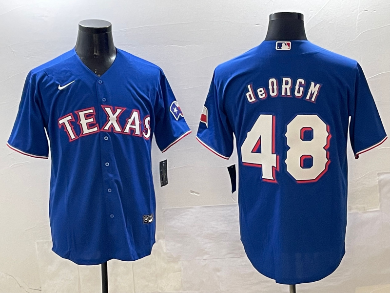 Men's Texas Rangers Jacob deGrom #48 Royal Limited Player Jerseys