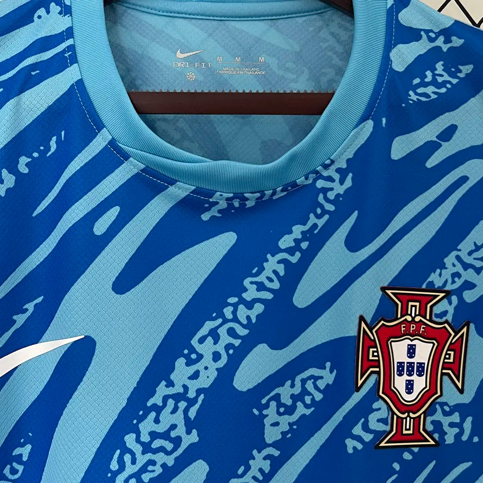 2024/25 Portugal Blue GK Fans Soccer Jersey Detail 2