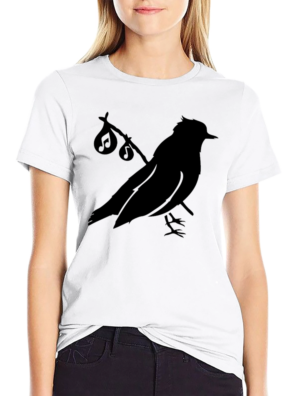 Black Bird Silhouette T-Shirt - Graphic Tee
