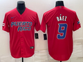 Men's 2023 World Baseball Classic #9 Javier Baez Puerto Rico Red Jerseys
