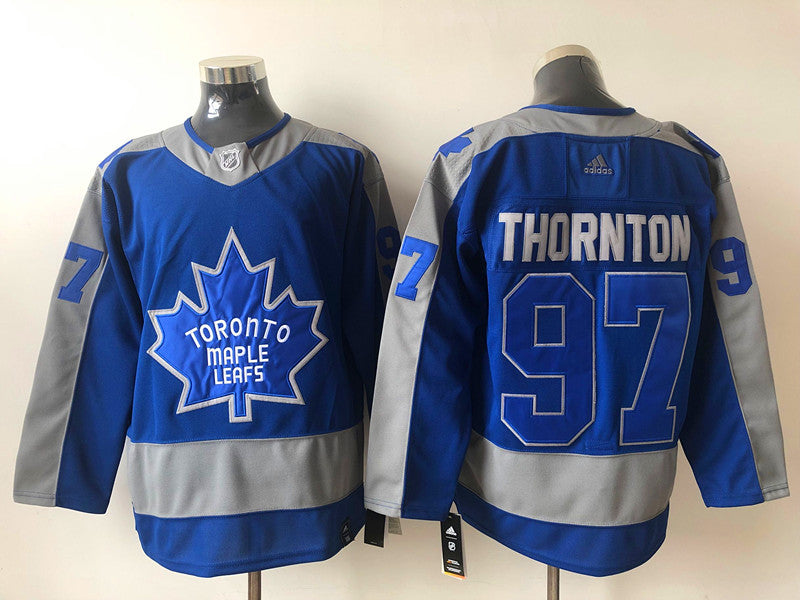 Men's Toronto Maple Leafs Joe Thornton #97 Blue Player Game Jerseys