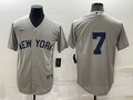 Men's New York Yankees Mickey Mantle #7 Gray Replica Player Name Jerseys