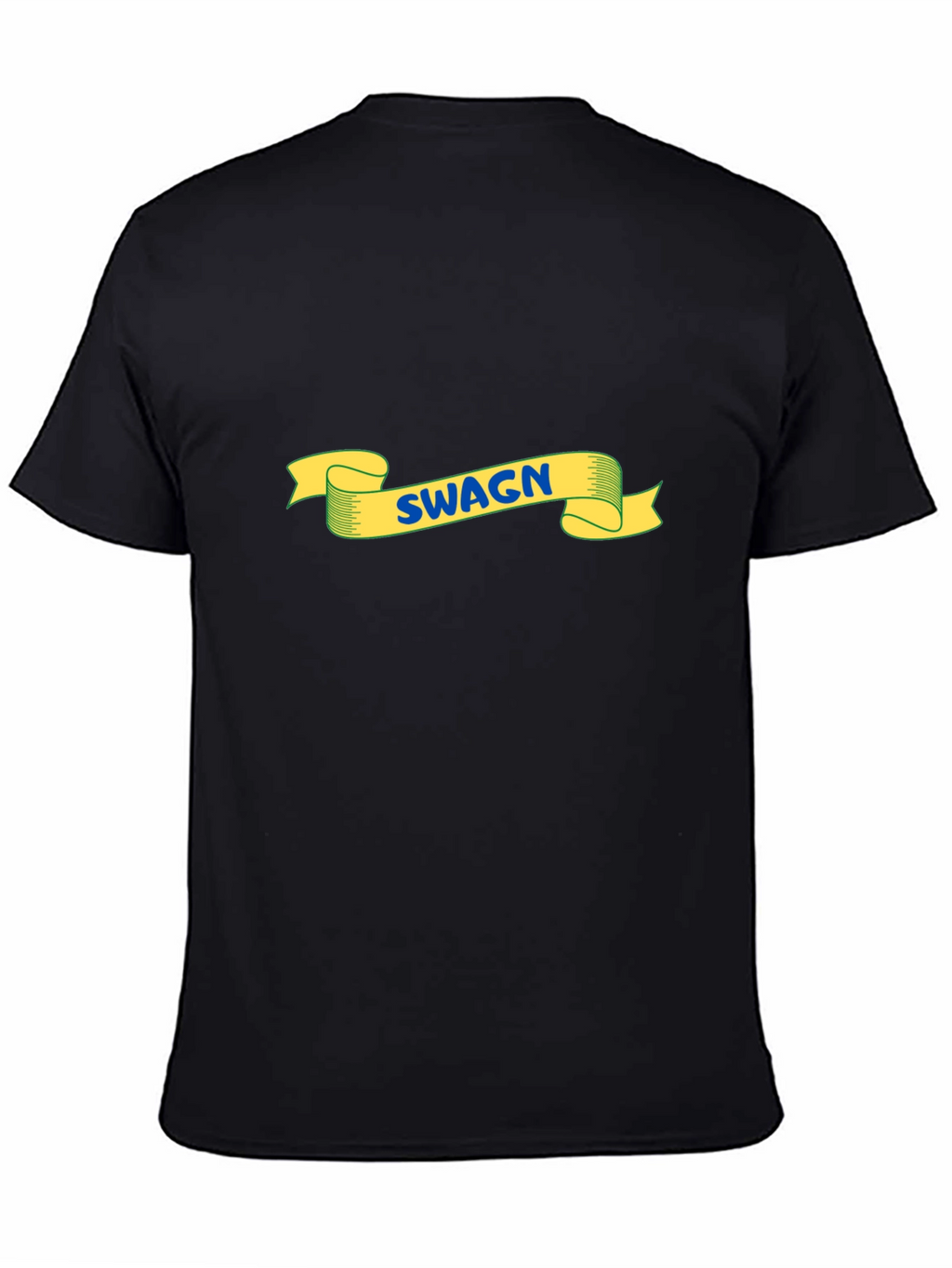 Swagn T-Shirt - Black Crew Neck Tee