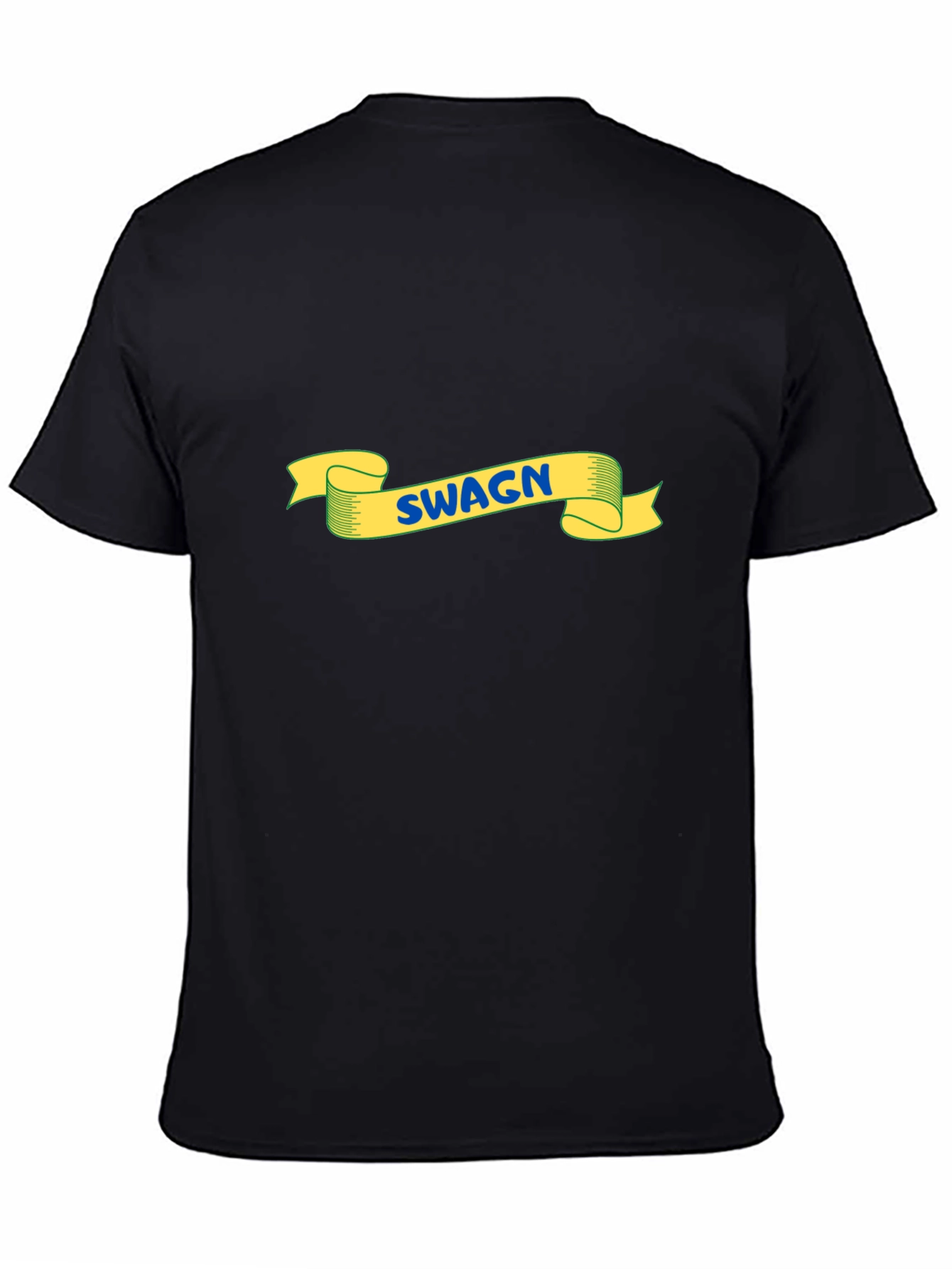 Swagn T-Shirt - Black Crew Neck Tee