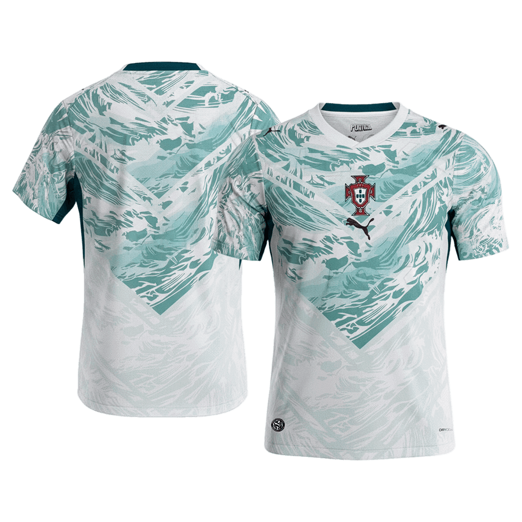 Portugal Away Soccer Jersey World Cup 2026 White&Green Image 3