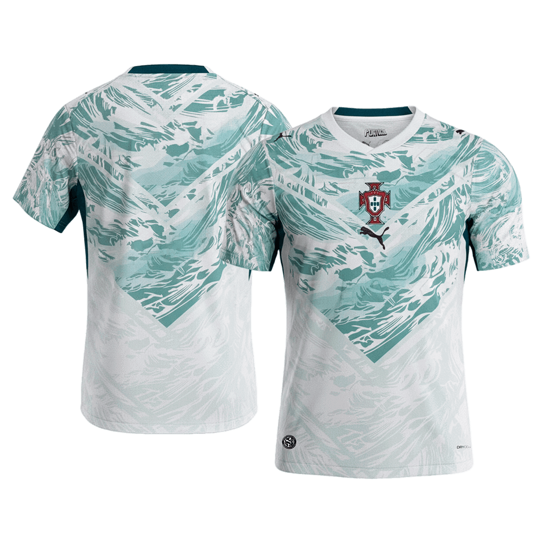 Portugal Away Soccer Jersey World Cup 2026 White&Green Image 3