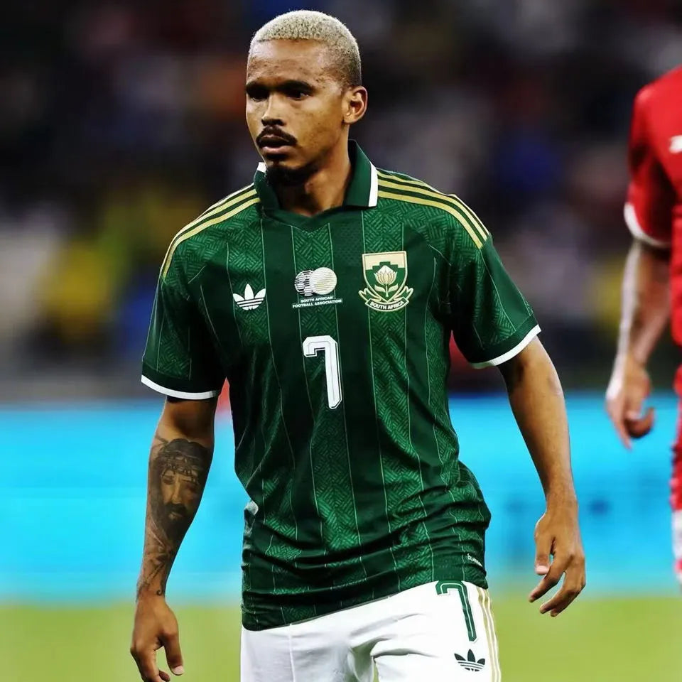 2026/27 South Africa Away Green Fans Soccer Jersey (Have Right Patch 有右臂章 白底黑字） Detail 2