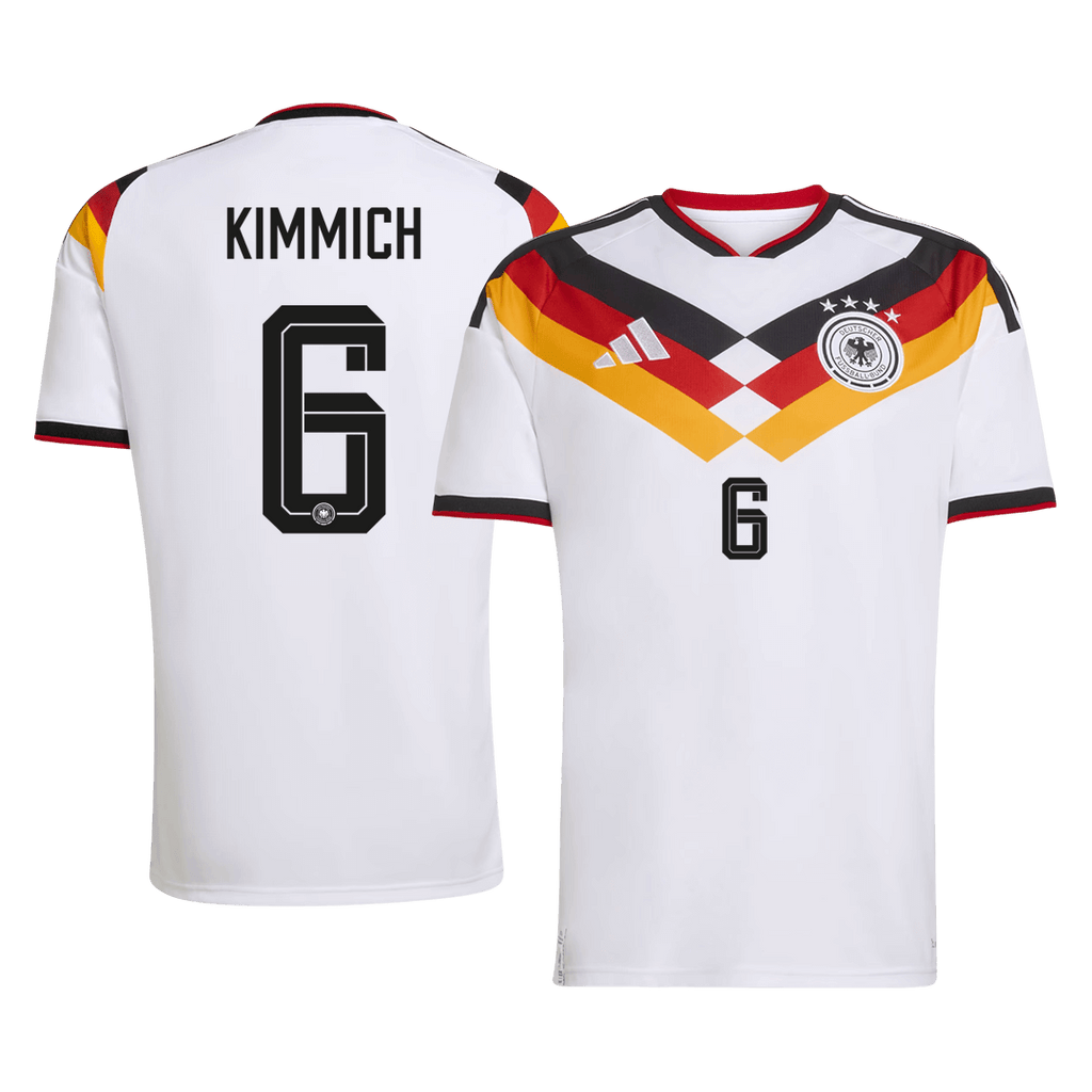 KIMMICH #6 Germany Home Soccer Jersey World Cup 2026 White Front