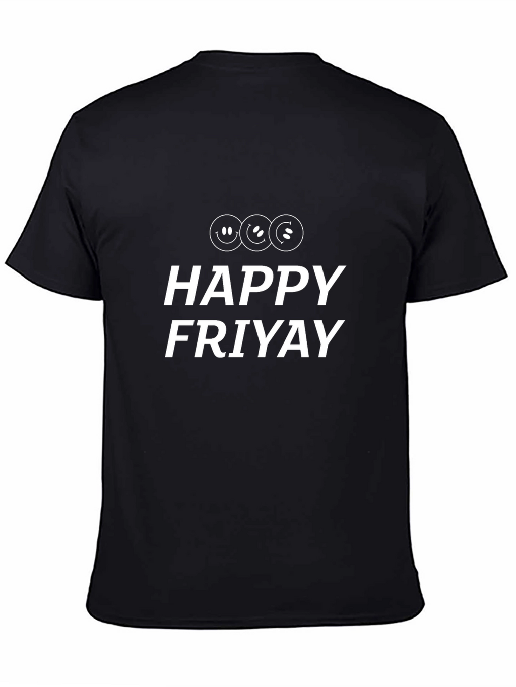 Happy Friyay Black Graphic Tee
