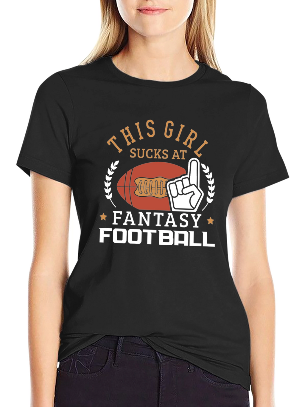 Funny Fantasy Football T-Shirt - This Girl Sucks
