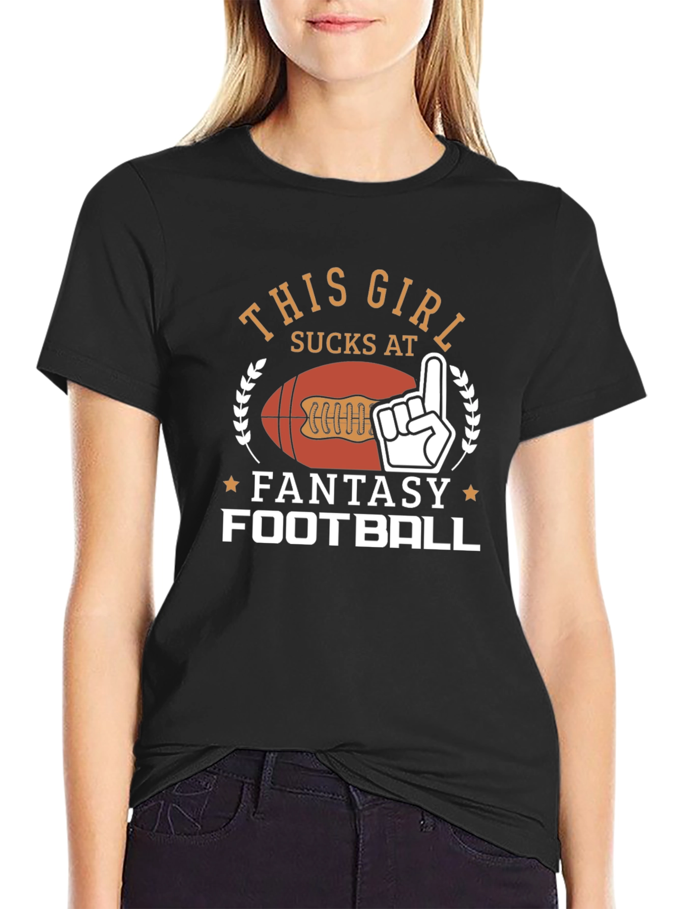 Funny Fantasy Football T-Shirt - This Girl Sucks