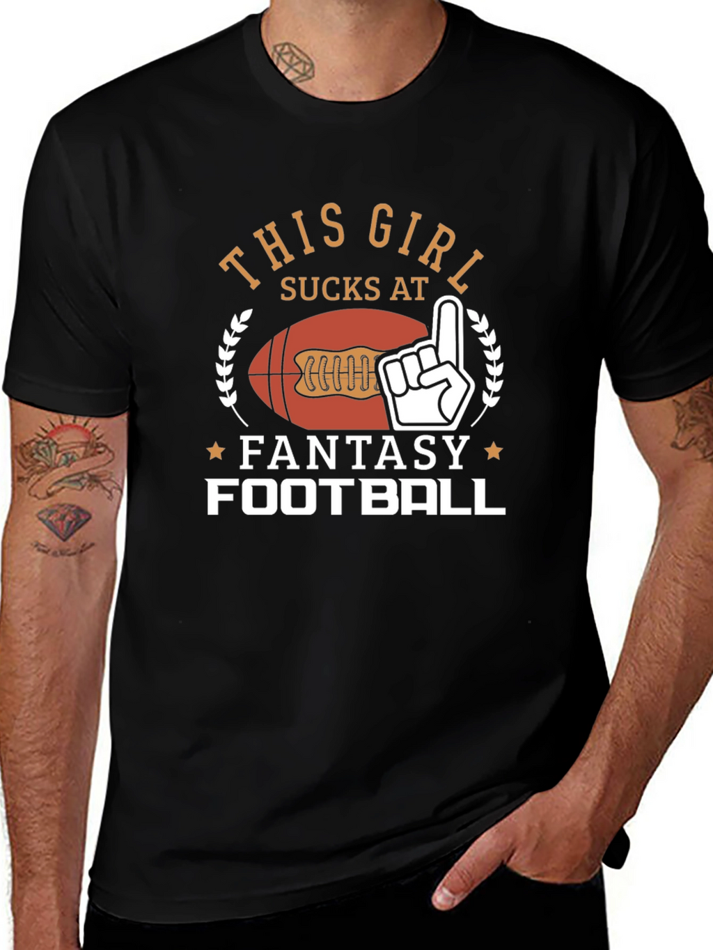 Funny Fantasy Football T-Shirt - This Girl Sucks