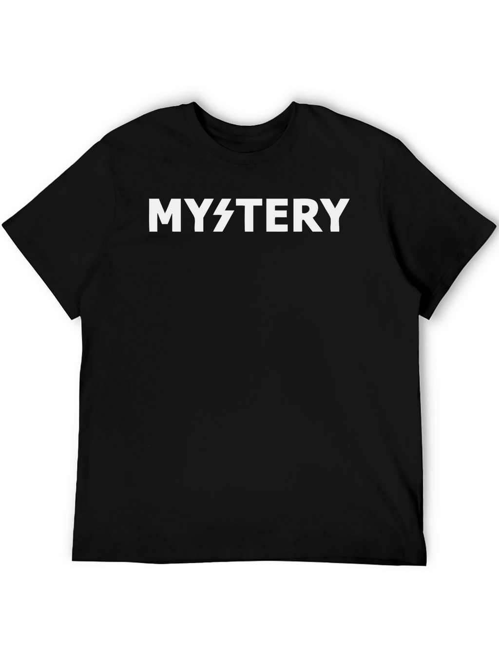 Mystery Graphic Tee - Black Cotton Crew Neck