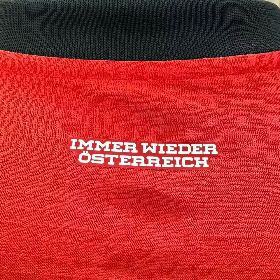 2026/27 Austria Home Red Player Version Soccer Jersey Detail 2