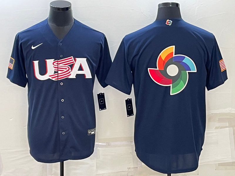Men's 2023 World Baseball Classic USA Navy Jerseys