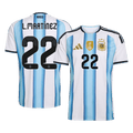 L.MARTÍNEZ #22 Argentina Home Soccer Jersey World Cup 2026 Blue&White Front