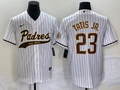 Men's San Diego Padres Fernando Tatis Jr. #23 White Replica Player Jerseys Joint Edition