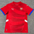 2024/25 Serbia Home Red Fans Soccer Jersey Front