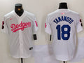 Men's Los Angeles Dodgers Yoshinobu Yamamoto #18 White Limited Game Player Jerseys
