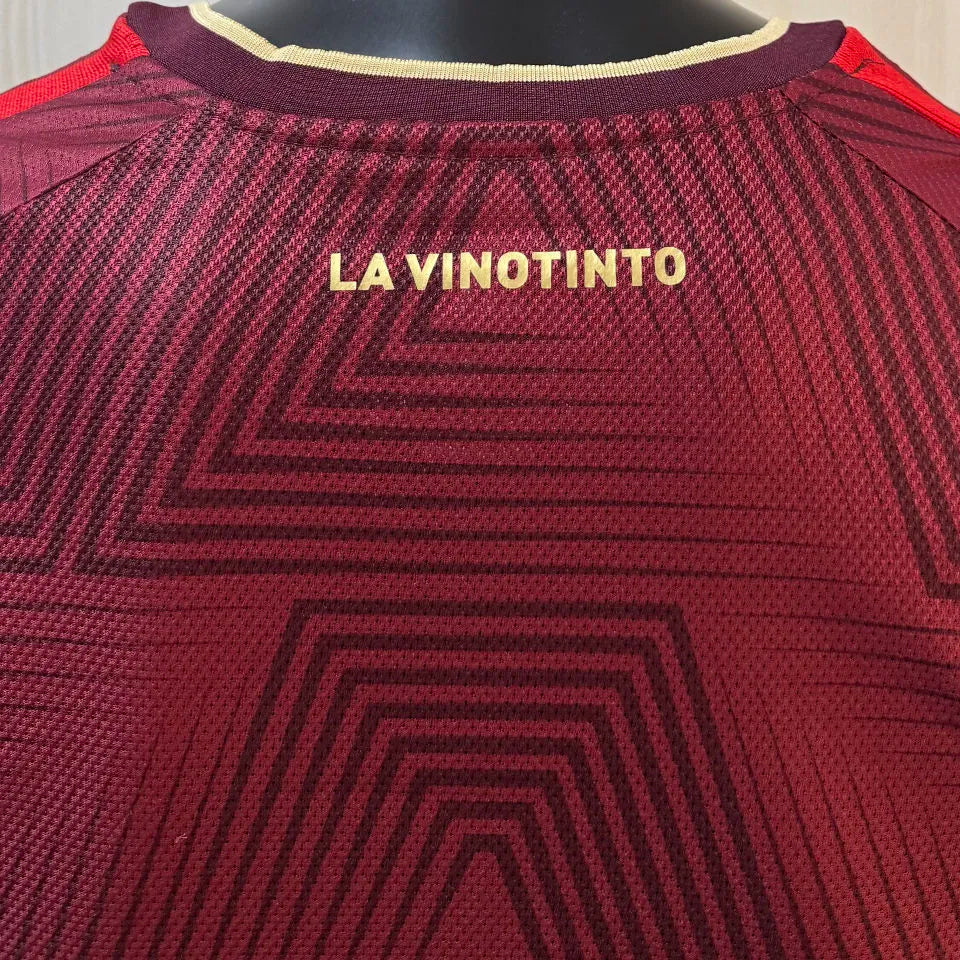 2026/27 Venezuela Home Red Player Version Soccer Jersey Detail 4