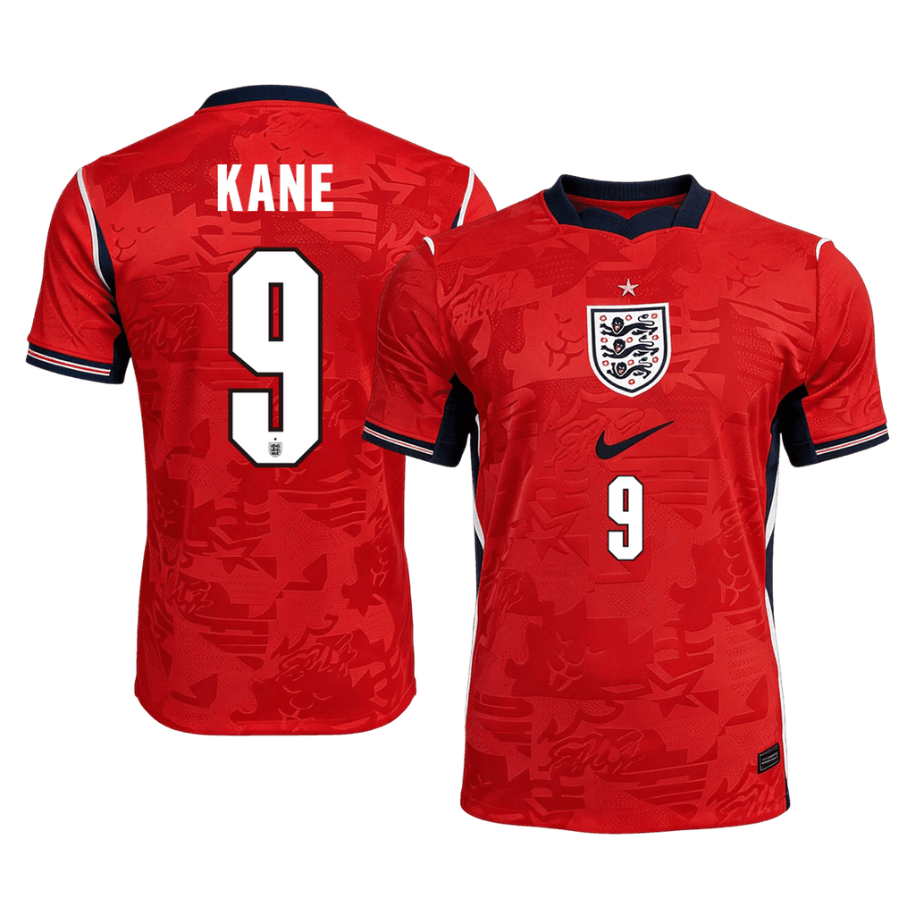KANE #9 England Away Soccer Jersey World Cup 2026 Red Front
