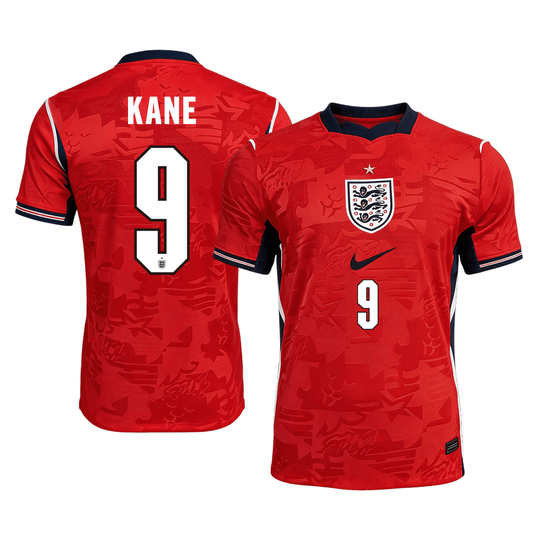 KANE #9 England Away Soccer Jersey World Cup 2026 Red Front
