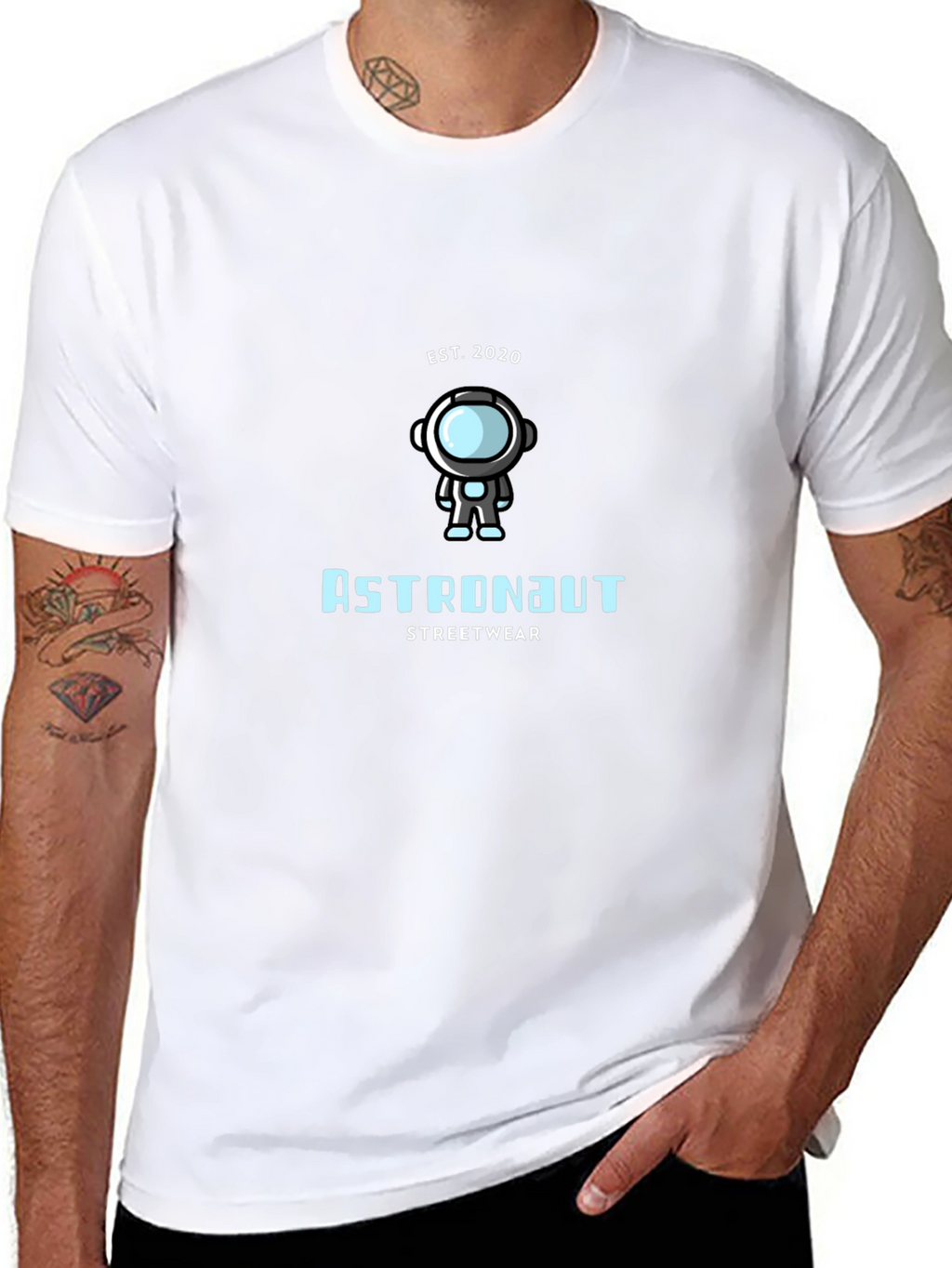 Astronaut Streetwear T-Shirt - Black
