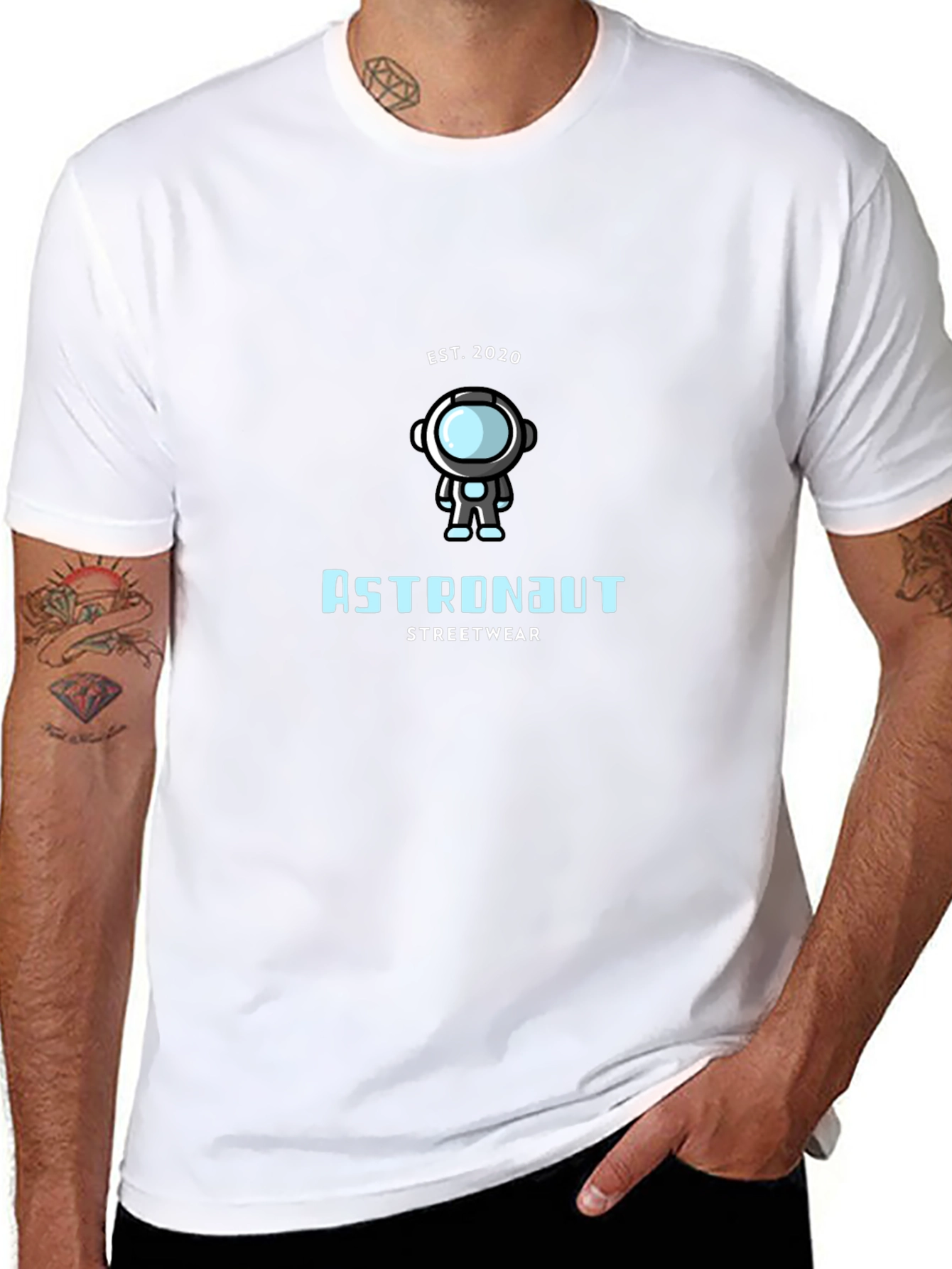 Astronaut Streetwear T-Shirt - Black