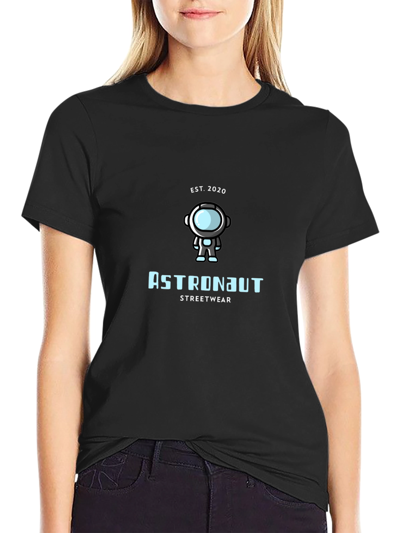 Astronaut Streetwear T-Shirt - Black