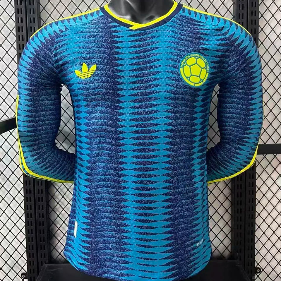 2026/27 Colombia Away Player Version Long Sleeve Soccer Jersey Front