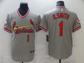 Men's St. Louis Cardinals Ozzie Smith #1 Gray Replica Player Jerseys